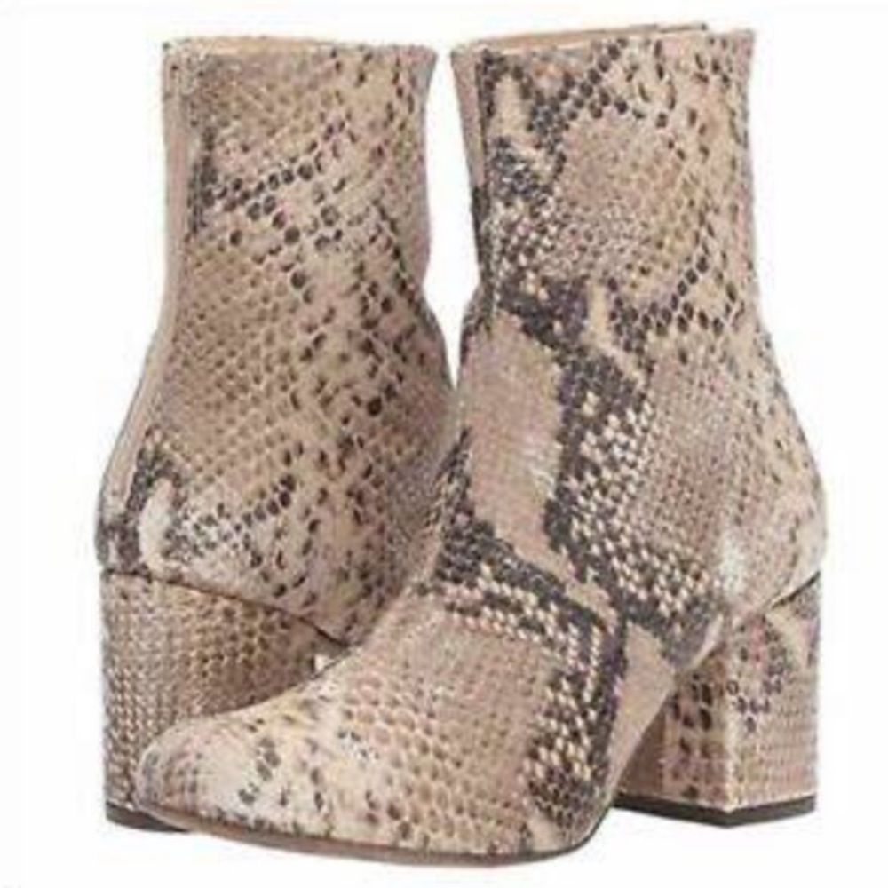 Free people Cecile snakeskin ankle booties good condition